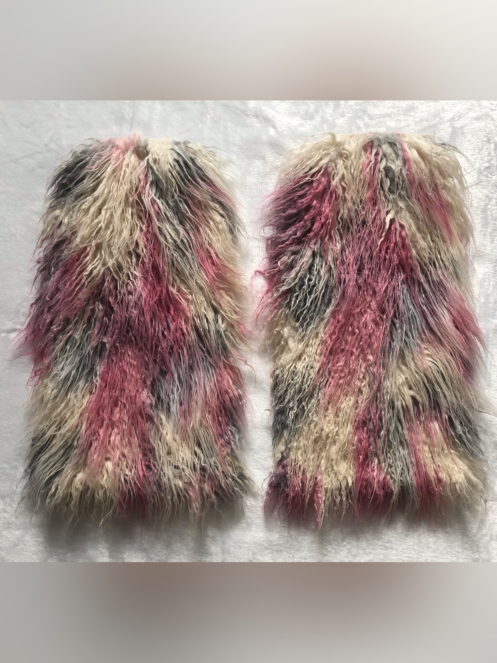 Multiple Colors Handcrafted Soft Crinkle Fur Leg Warmers Boot Covers Dancewear